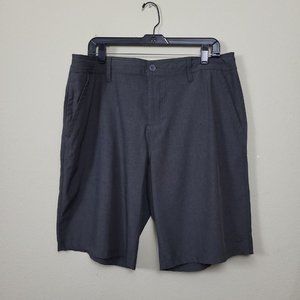 Hang Ten Men's Size 36 Performance Board Short Charcoal Gray Stripe Beach Casual